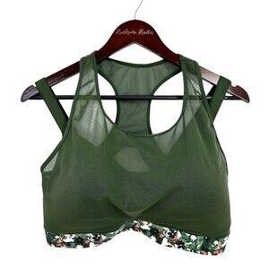 Adore Me Green 38DDD Micah Contour High Impact Sport Bra Mesh Adjustable Straps